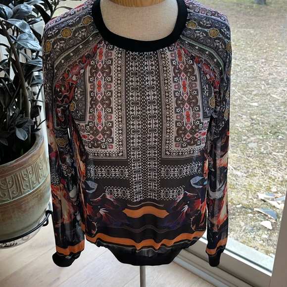 EUC Clover Canyon sheer printed blouse - Picture 1 of 13